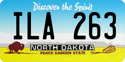 ND license plate ILA263