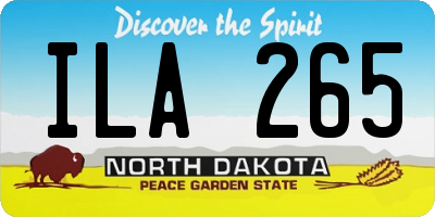 ND license plate ILA265