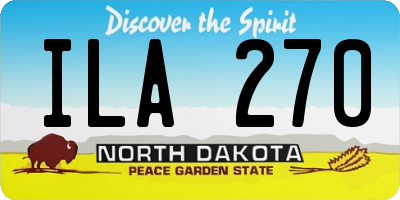 ND license plate ILA270