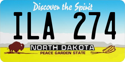 ND license plate ILA274