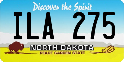 ND license plate ILA275