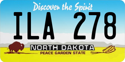ND license plate ILA278