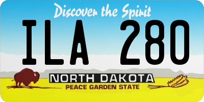 ND license plate ILA280
