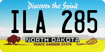 ND license plate ILA285