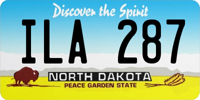 ND license plate ILA287