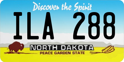 ND license plate ILA288