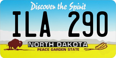 ND license plate ILA290