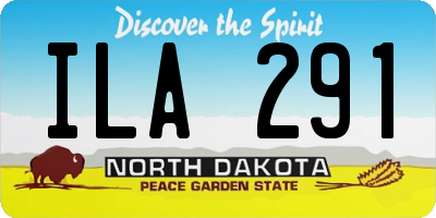 ND license plate ILA291