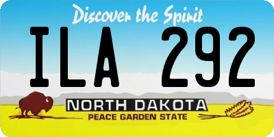 ND license plate ILA292
