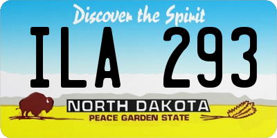 ND license plate ILA293