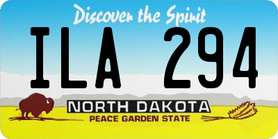 ND license plate ILA294