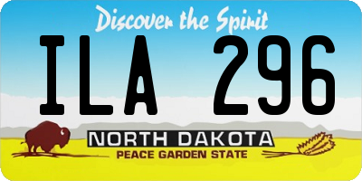 ND license plate ILA296