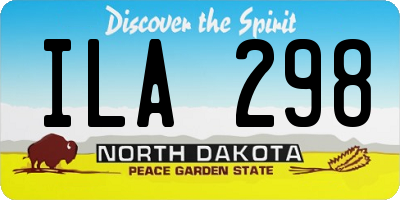 ND license plate ILA298