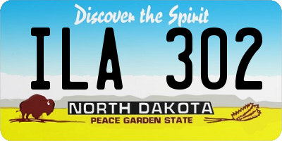 ND license plate ILA302
