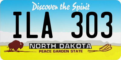 ND license plate ILA303