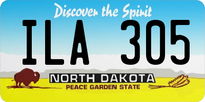 ND license plate ILA305