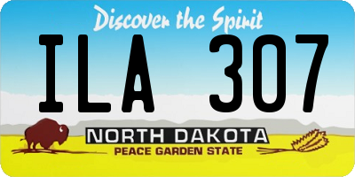 ND license plate ILA307