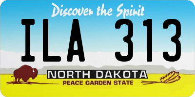 ND license plate ILA313