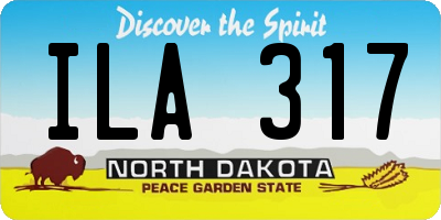ND license plate ILA317