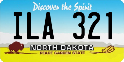 ND license plate ILA321