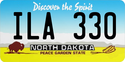 ND license plate ILA330
