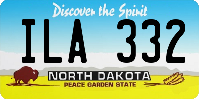 ND license plate ILA332