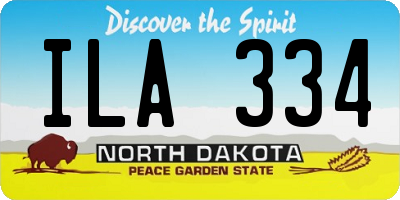 ND license plate ILA334
