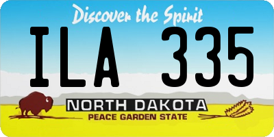 ND license plate ILA335