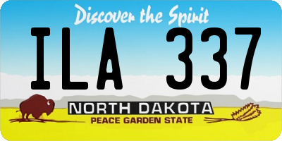 ND license plate ILA337