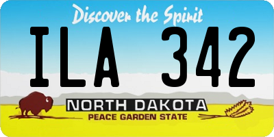 ND license plate ILA342