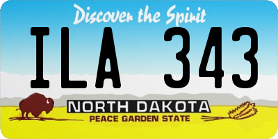 ND license plate ILA343