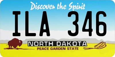 ND license plate ILA346
