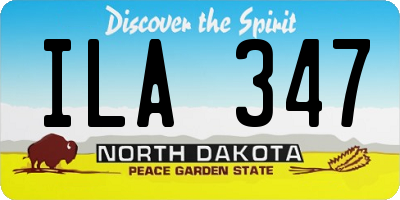 ND license plate ILA347