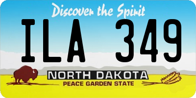 ND license plate ILA349