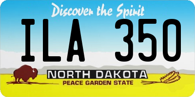 ND license plate ILA350