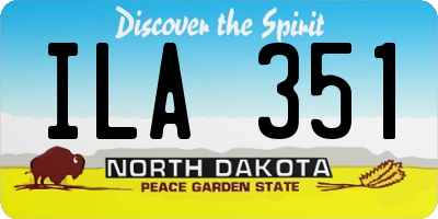 ND license plate ILA351