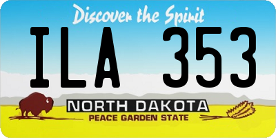 ND license plate ILA353