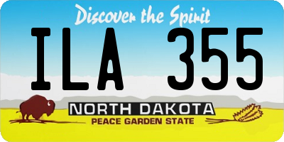 ND license plate ILA355