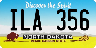 ND license plate ILA356