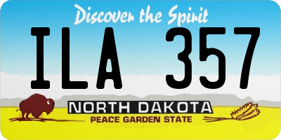 ND license plate ILA357