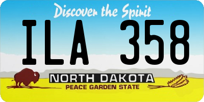 ND license plate ILA358