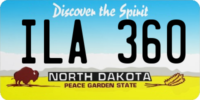 ND license plate ILA360