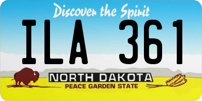 ND license plate ILA361