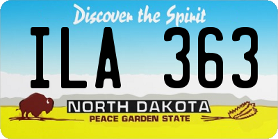 ND license plate ILA363