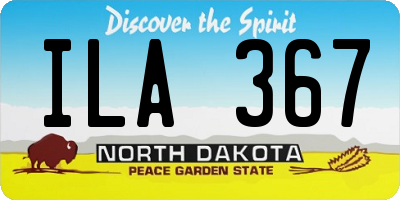 ND license plate ILA367