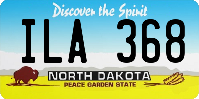 ND license plate ILA368