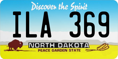 ND license plate ILA369