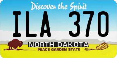 ND license plate ILA370