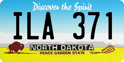 ND license plate ILA371