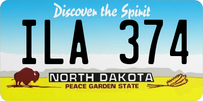 ND license plate ILA374